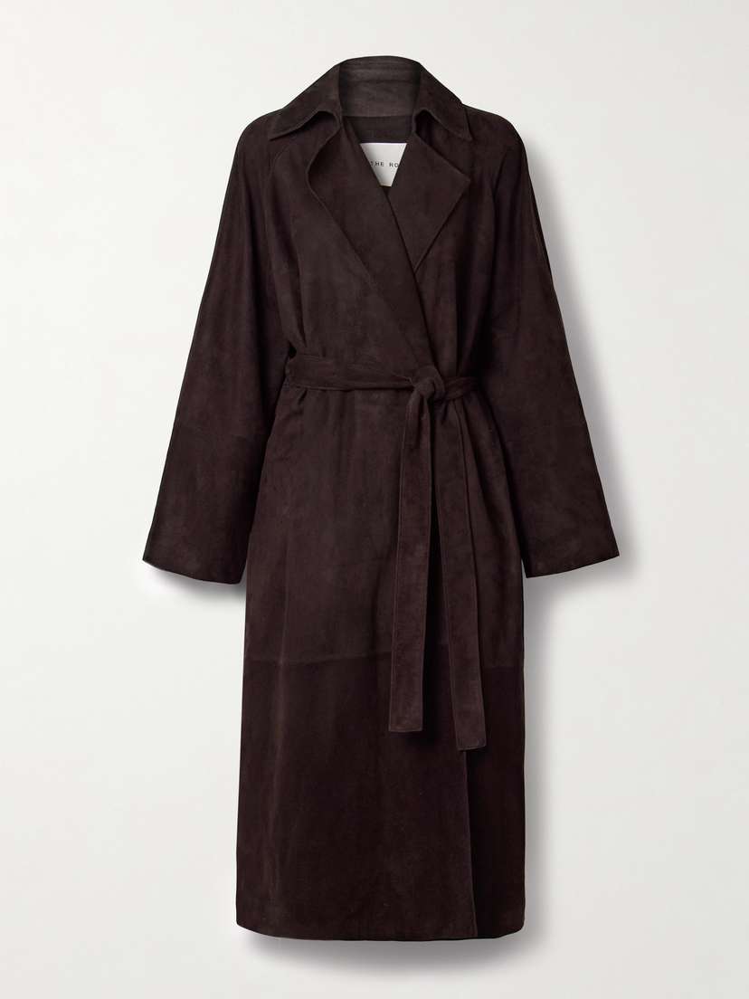 The Row Solana Suede Trench Coat