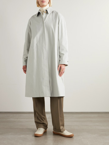 The Row Pluma brushed cotton and cashmere-blend trench coat