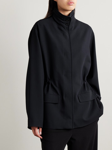 The Row Tanera hooded wool-gabardine jacket