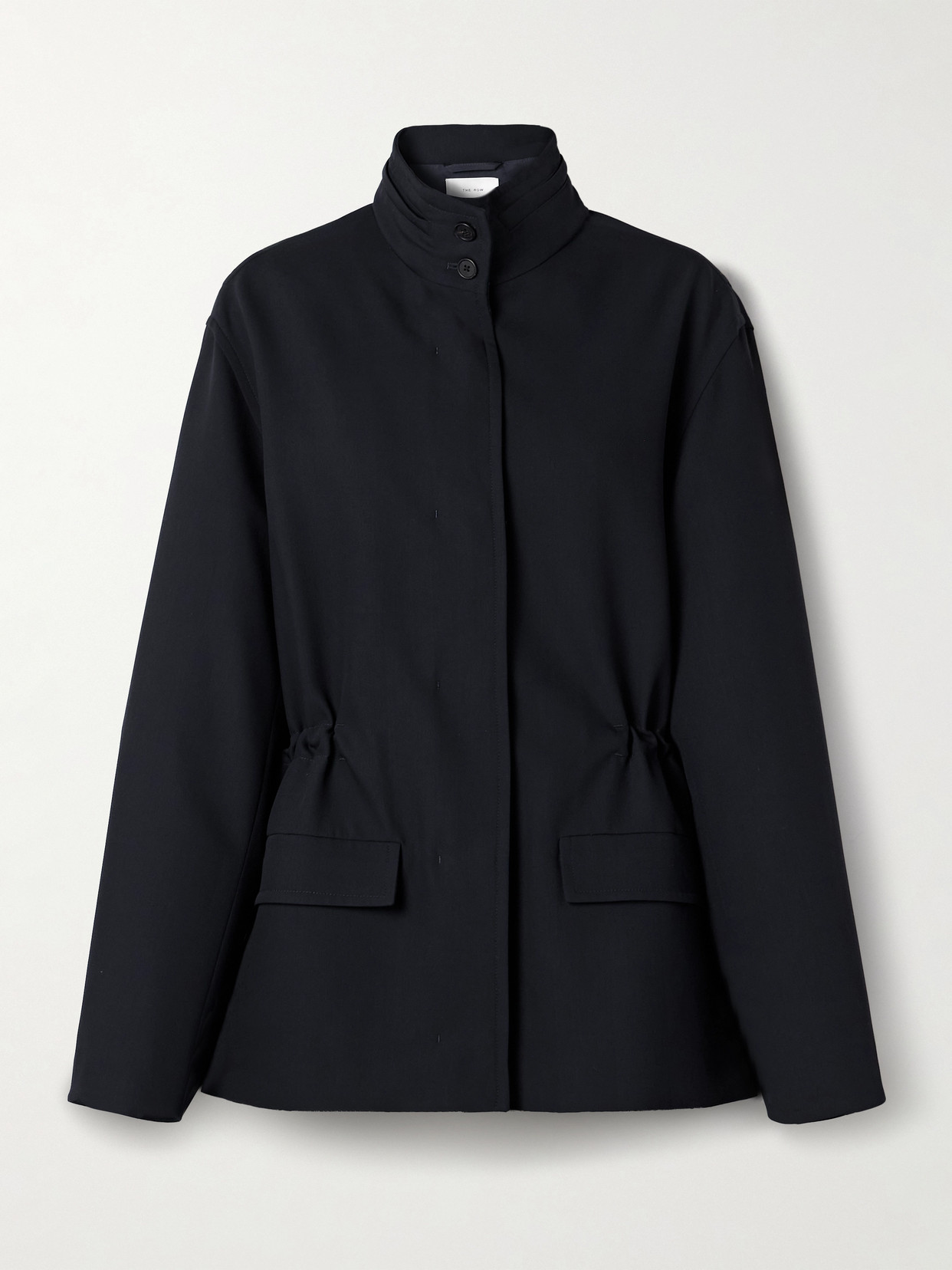 The Row Tanera Hooded Wool-gabardine Jacket In Blue