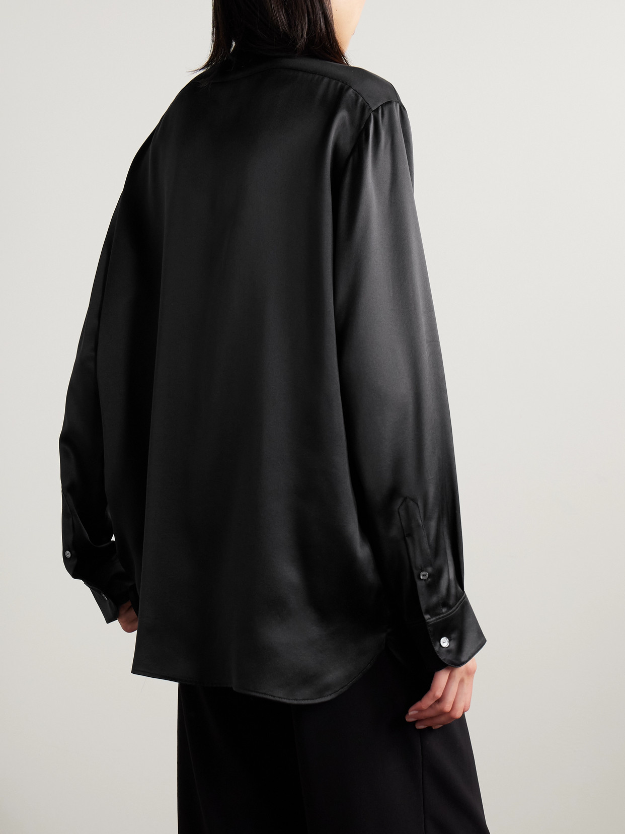 Sisilia Oversized Silk-Satin Shirt