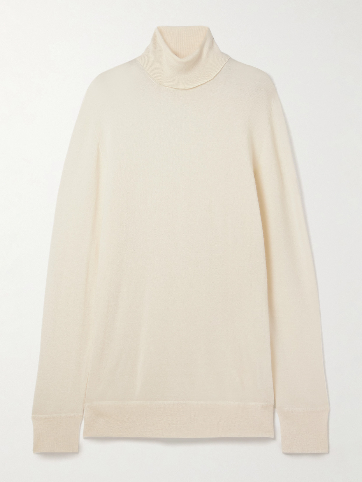 The Row Lizzy Oversized Cashmere Turtleneck Sweater In Neutral