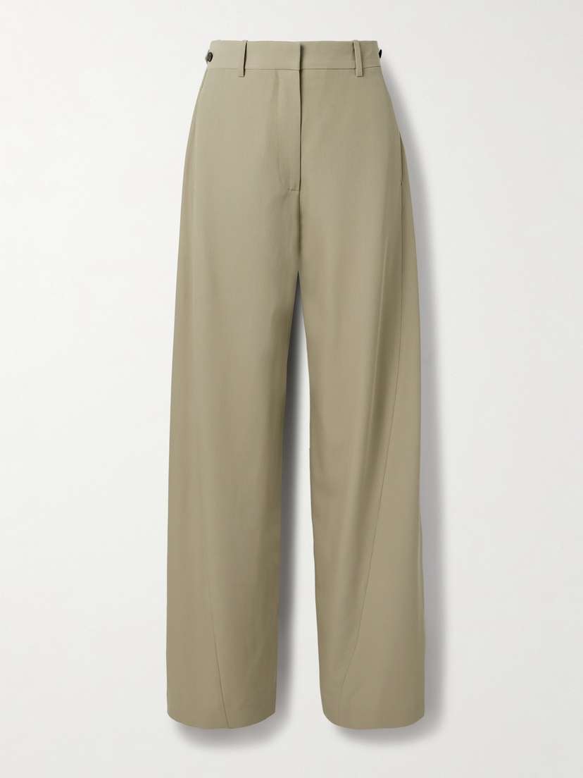 The Row Elowyn Wool-gabardine Straight-leg Pants