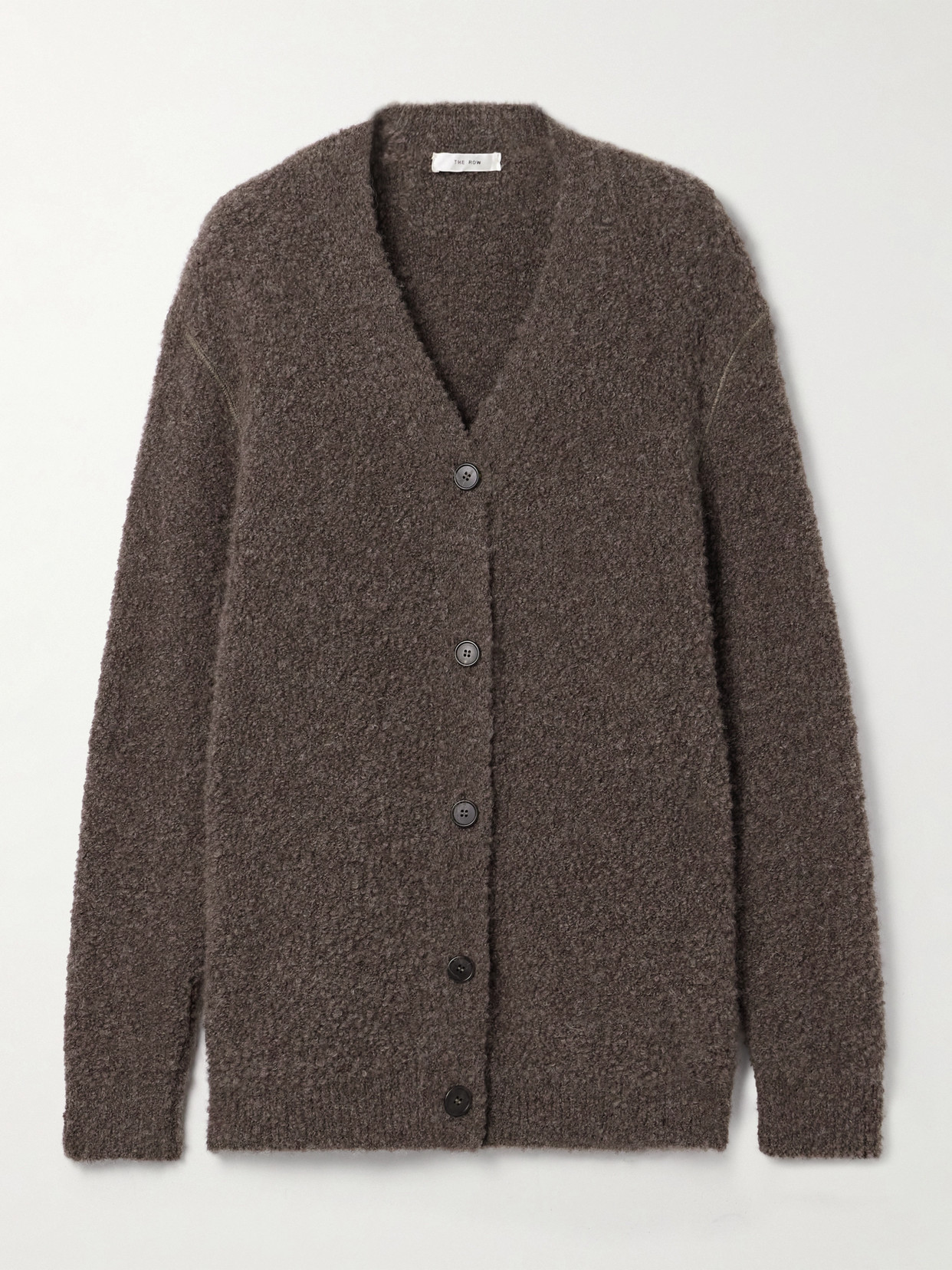 The Row Laleh Cashmere, Alpaca And Silk-blend Cardigan In Brown