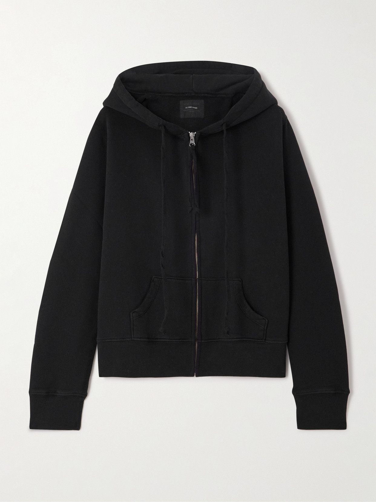 Nili Lotan Callie Cotton-jersey Hoodie In Black
