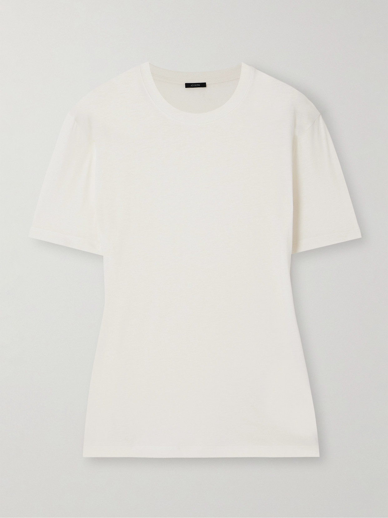 Joseph Cotton And Silk-blend Jersey T-shirt In White