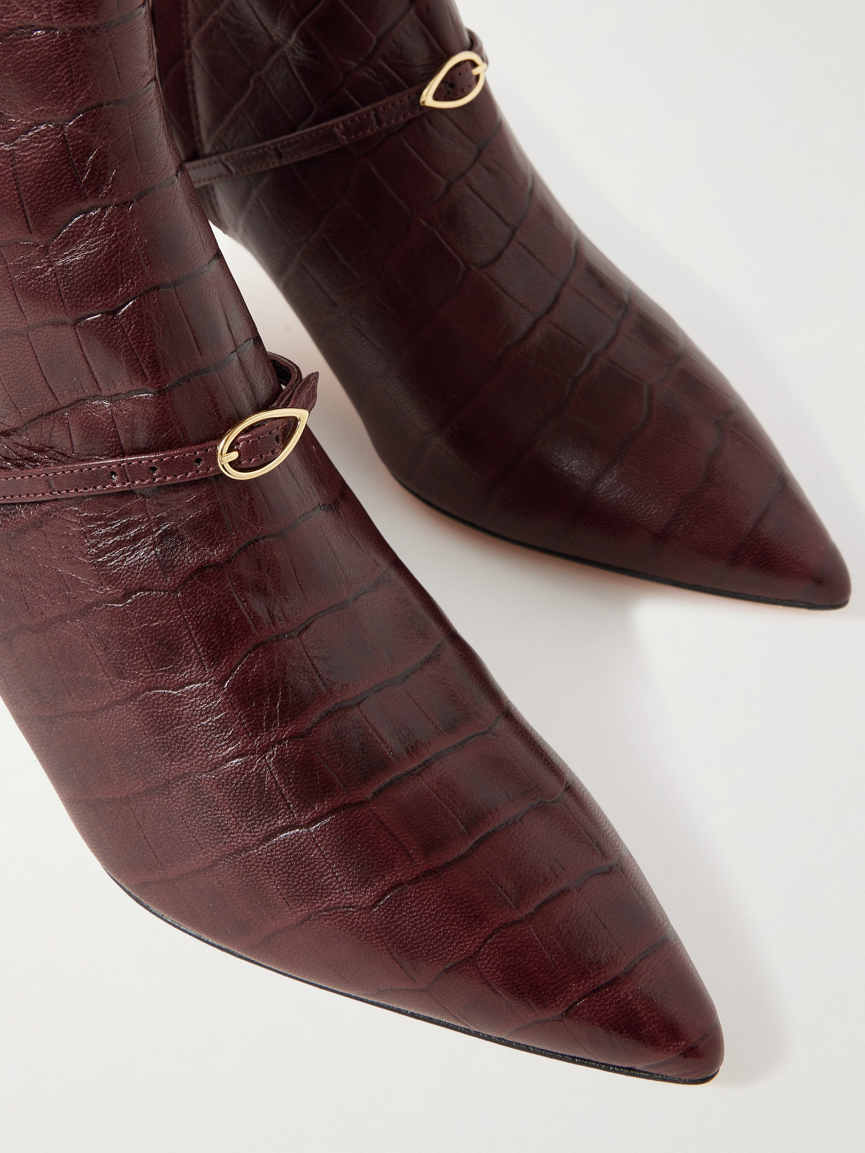 Rocco 45 Croc-Effect Ankle Boots