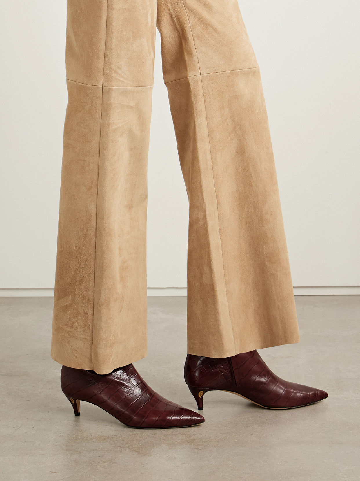 Rocco 45 Croc-Effect Ankle Boots