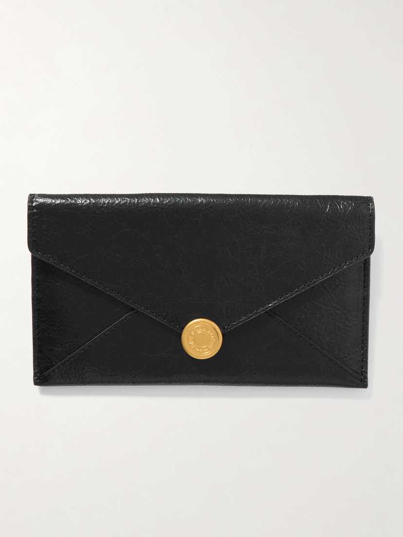 Dries Van Noten Medium Textured-leather Clutch
