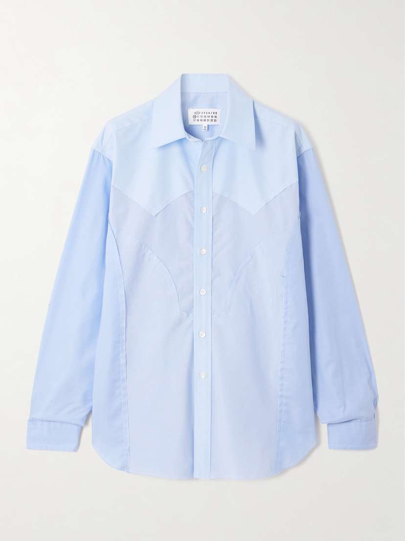 Maison Margiela Paneled Cotton-poplin Shirt