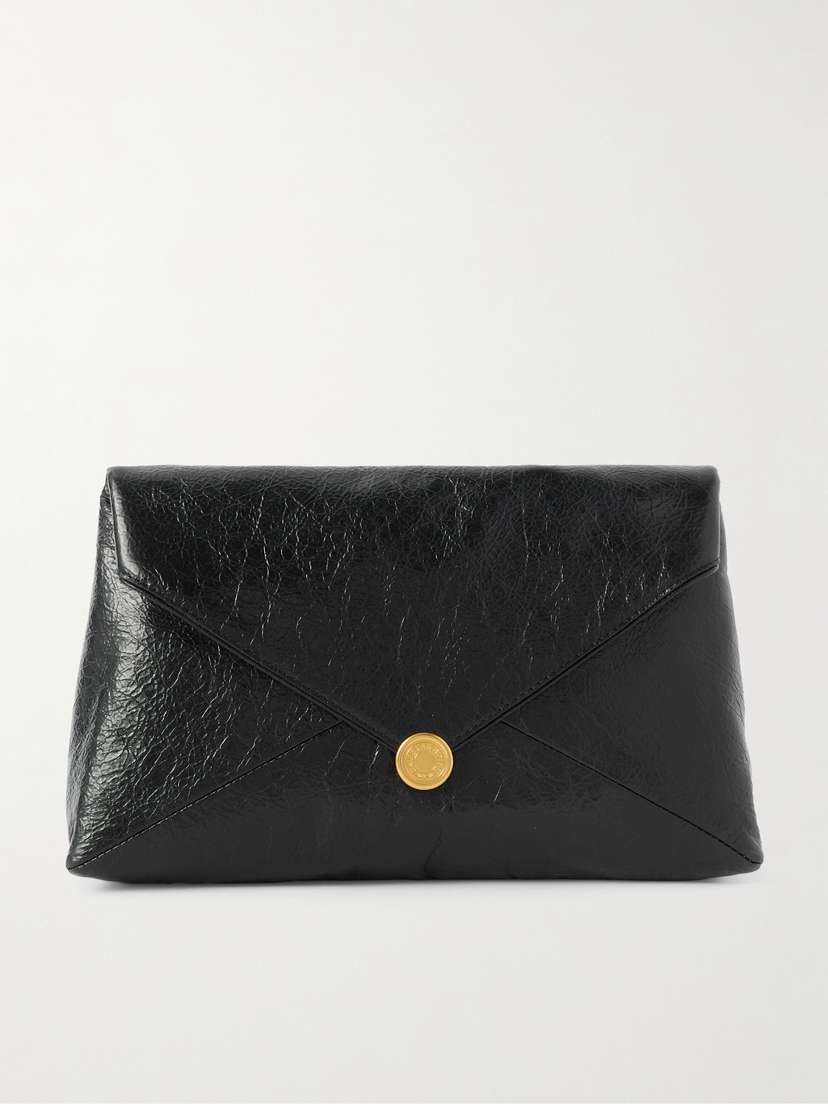 Dries Van Noten Medium Textured-leather Clutch