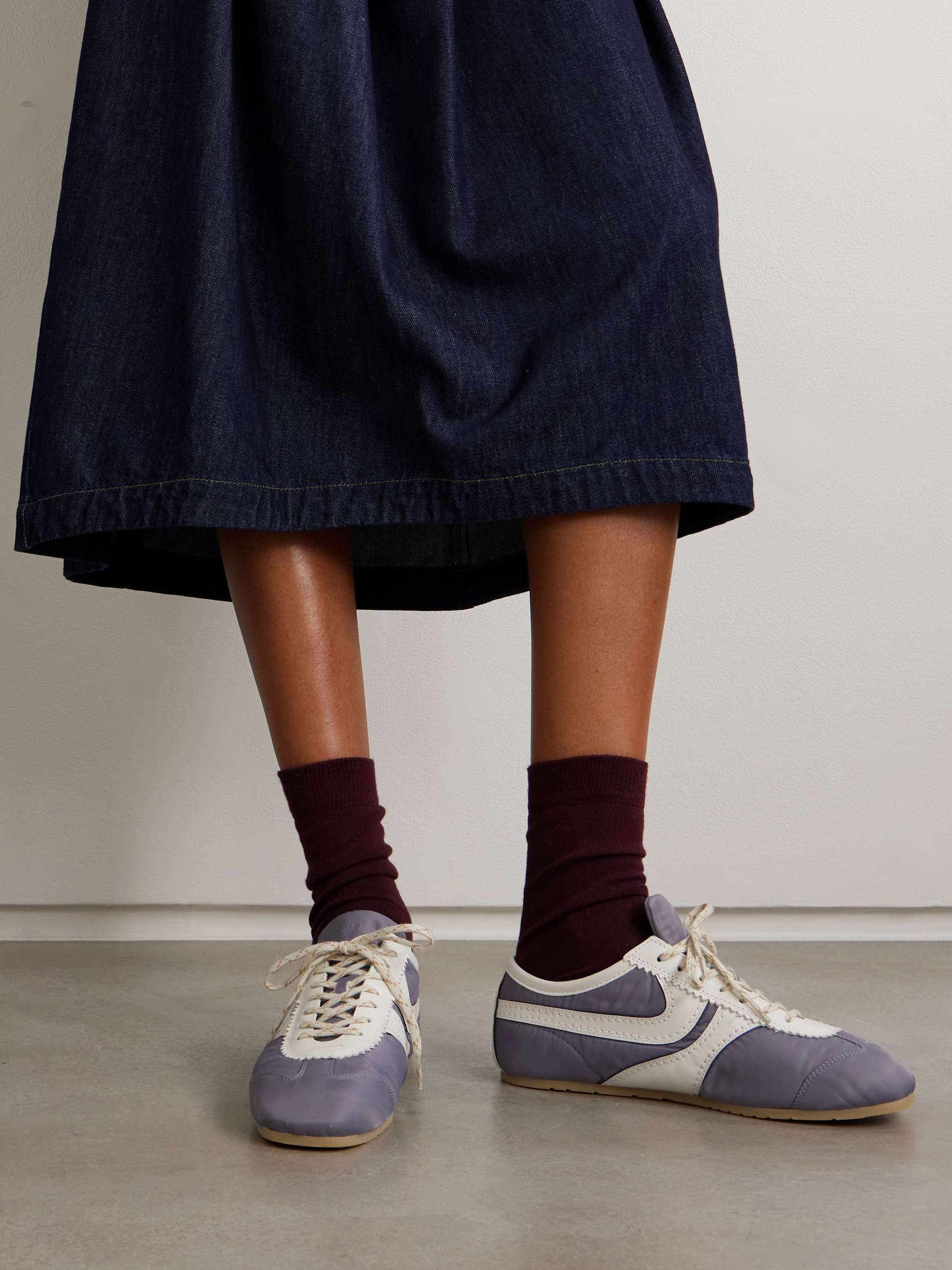 〜00's Made In Belgium DRIES VAN KNOTTEN Dries Van Noten Men's Metallic Leather Low-Top Sneakers