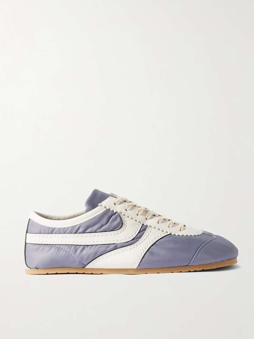 Dries Van Noten Leather-trimmed Shell Sneakers