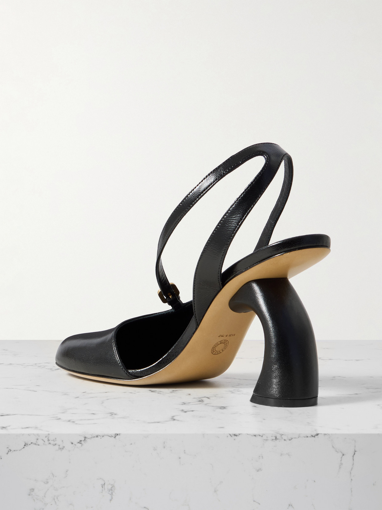 Dries Van Noten Leather Slingback Pumps In Multi