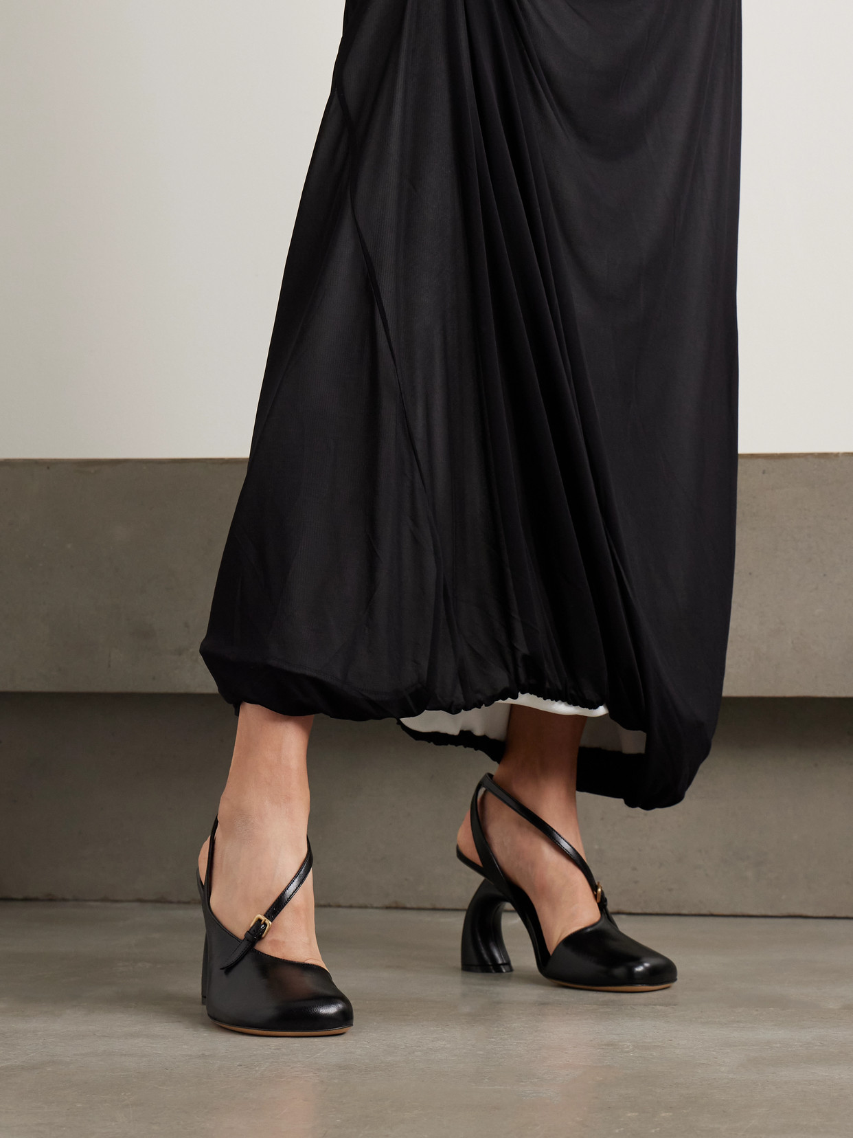Dries Van Noten Leather Slingback Pumps In Multi