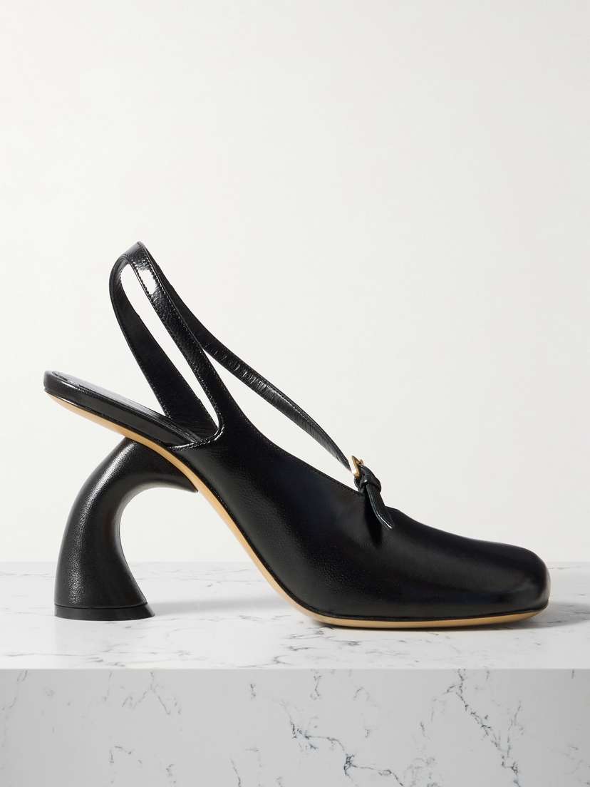 Dries Van Noten Leather Slingback Pumps