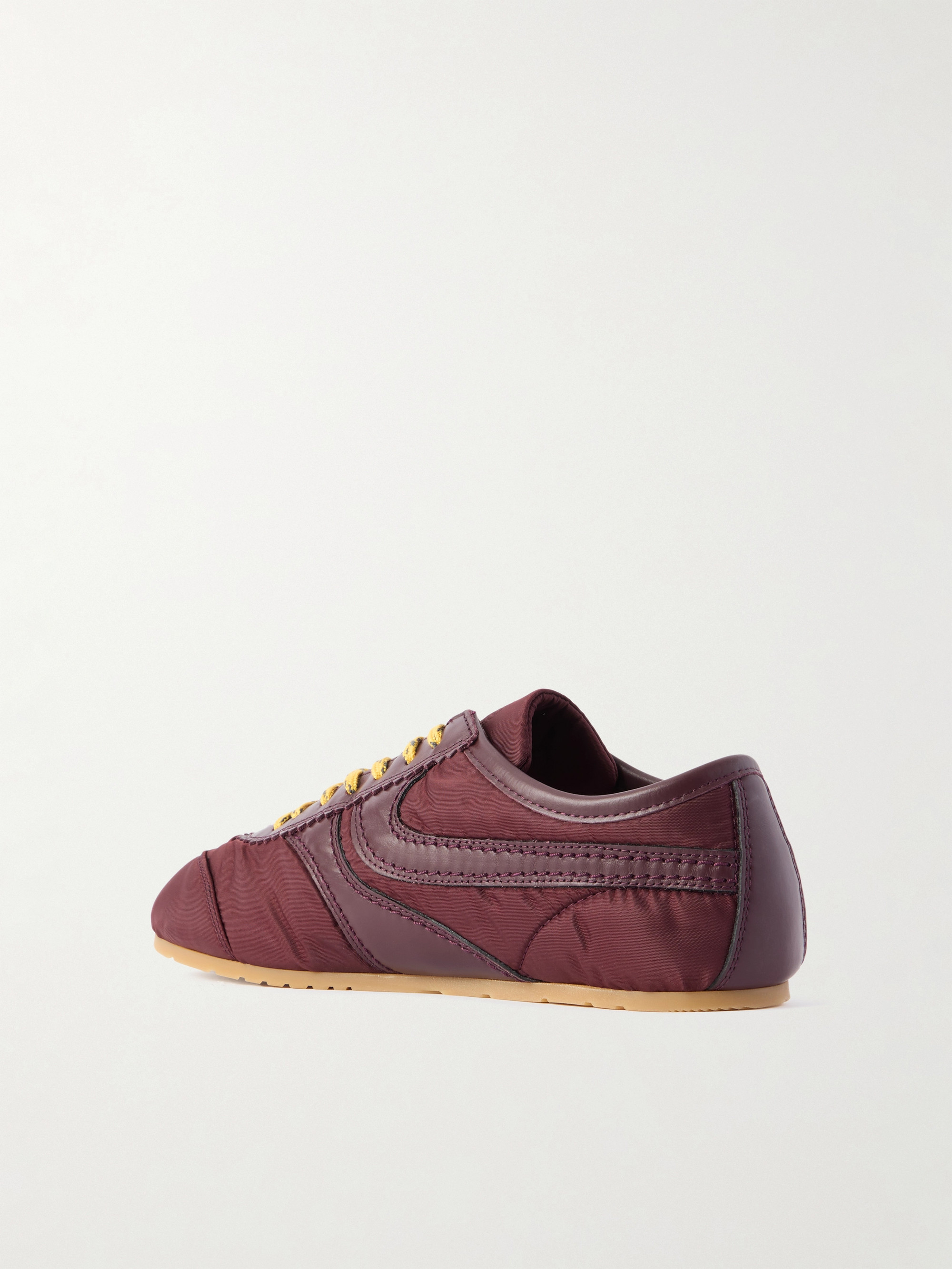 Dries Van Noten Leather-trimmed shell sneakers