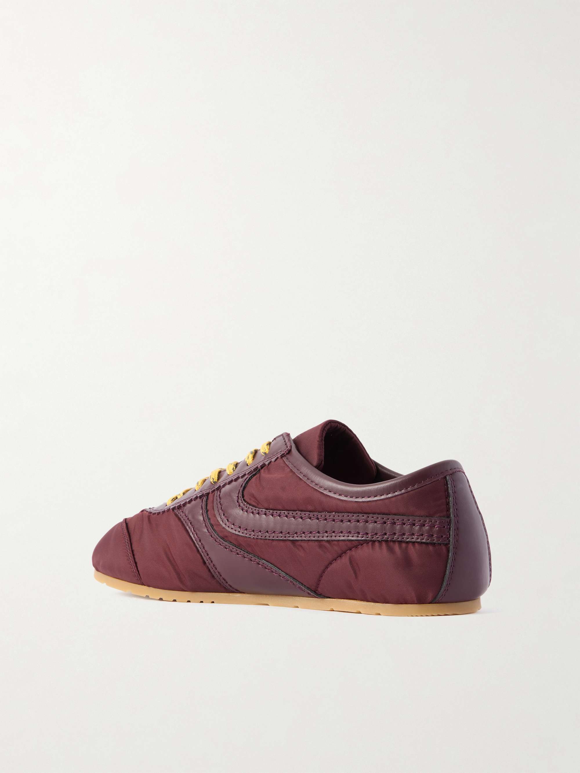 DRIES VAN NOTEN Leather-trimmed shell sneakers | NET-A-PORTER