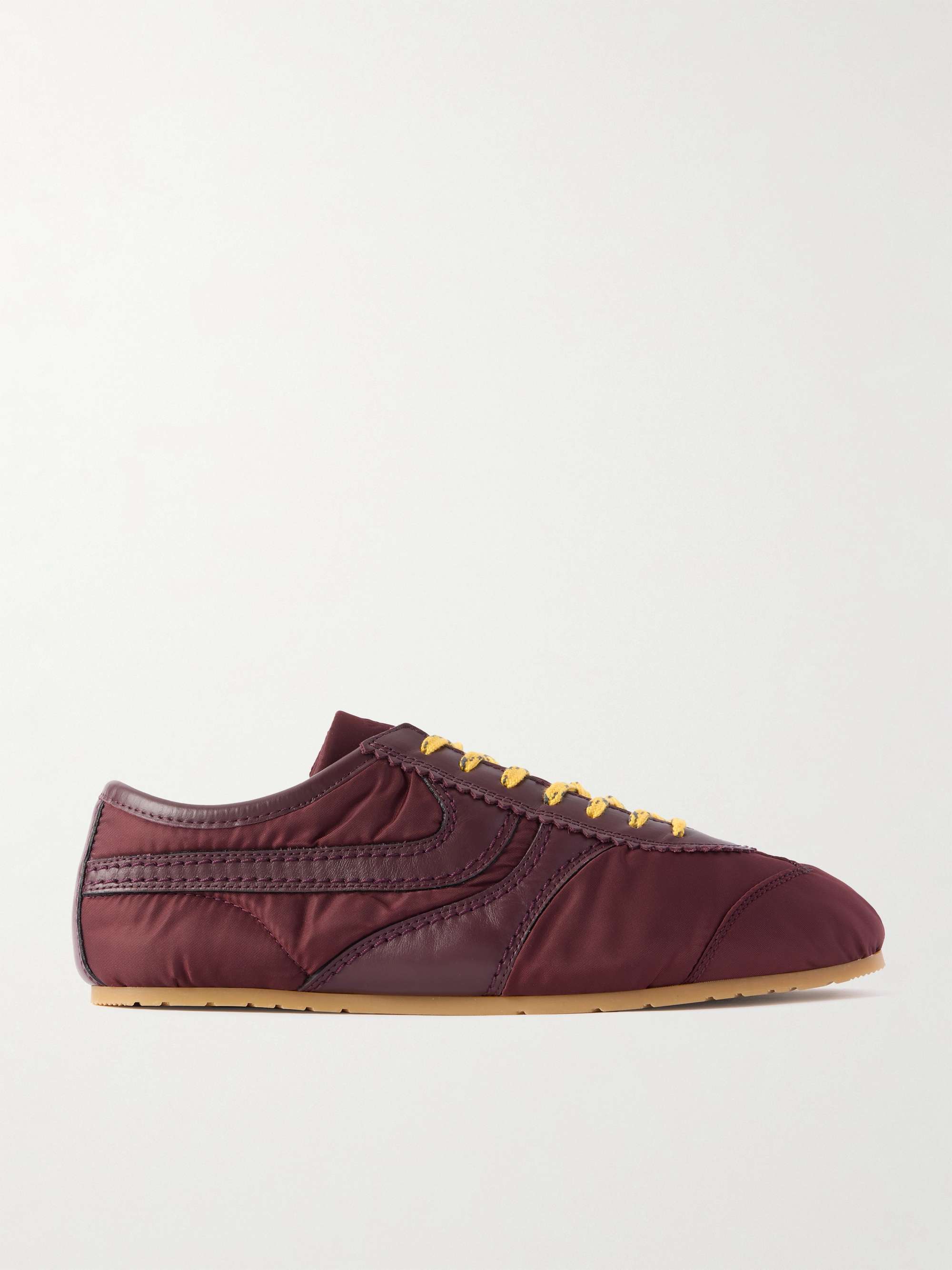 DRIES VAN NOTEN Leather-trimmed shell sneakers | NET-A-PORTER