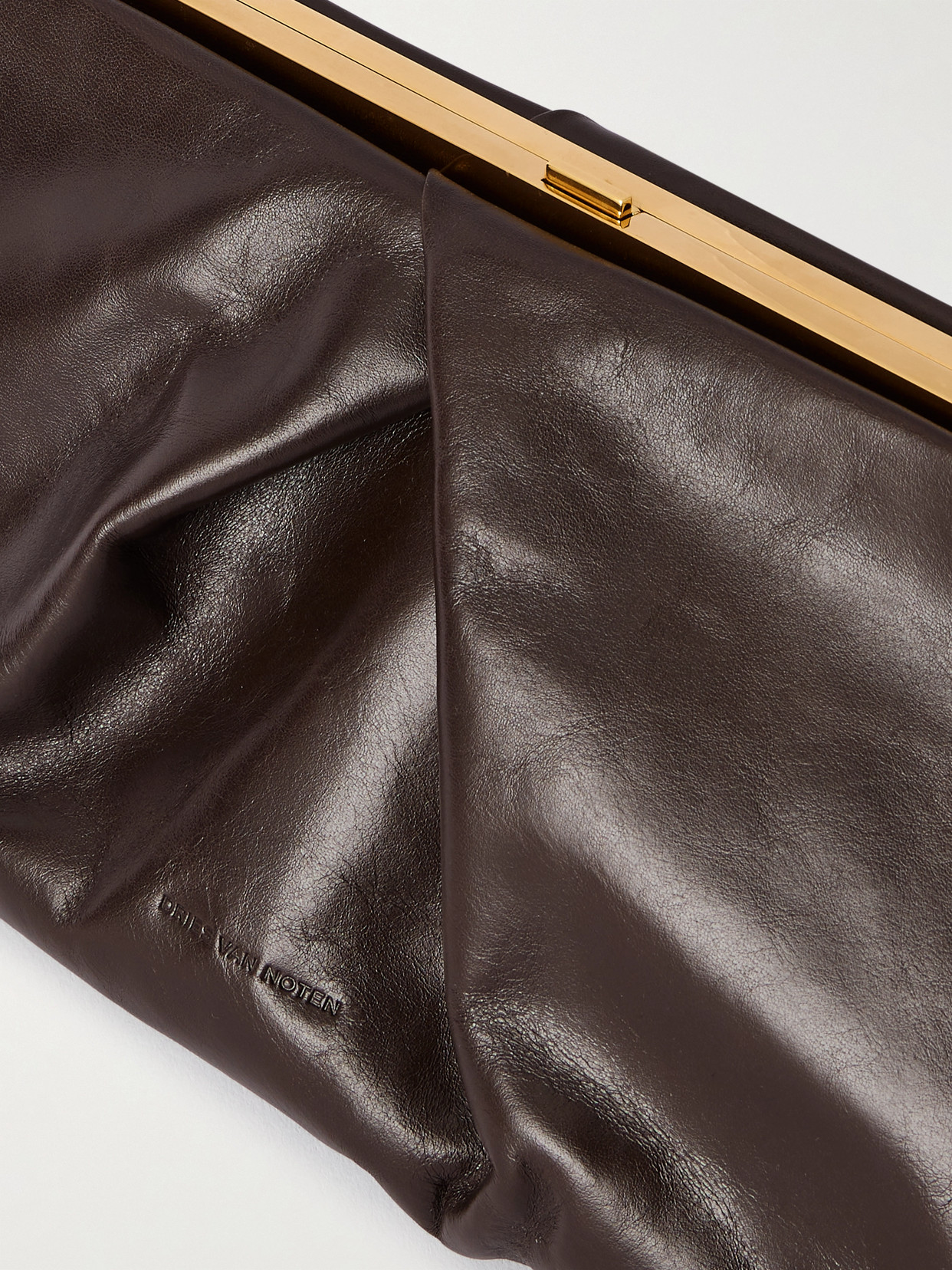 Dries Van Noten Logo Shoulder Bag In Gray