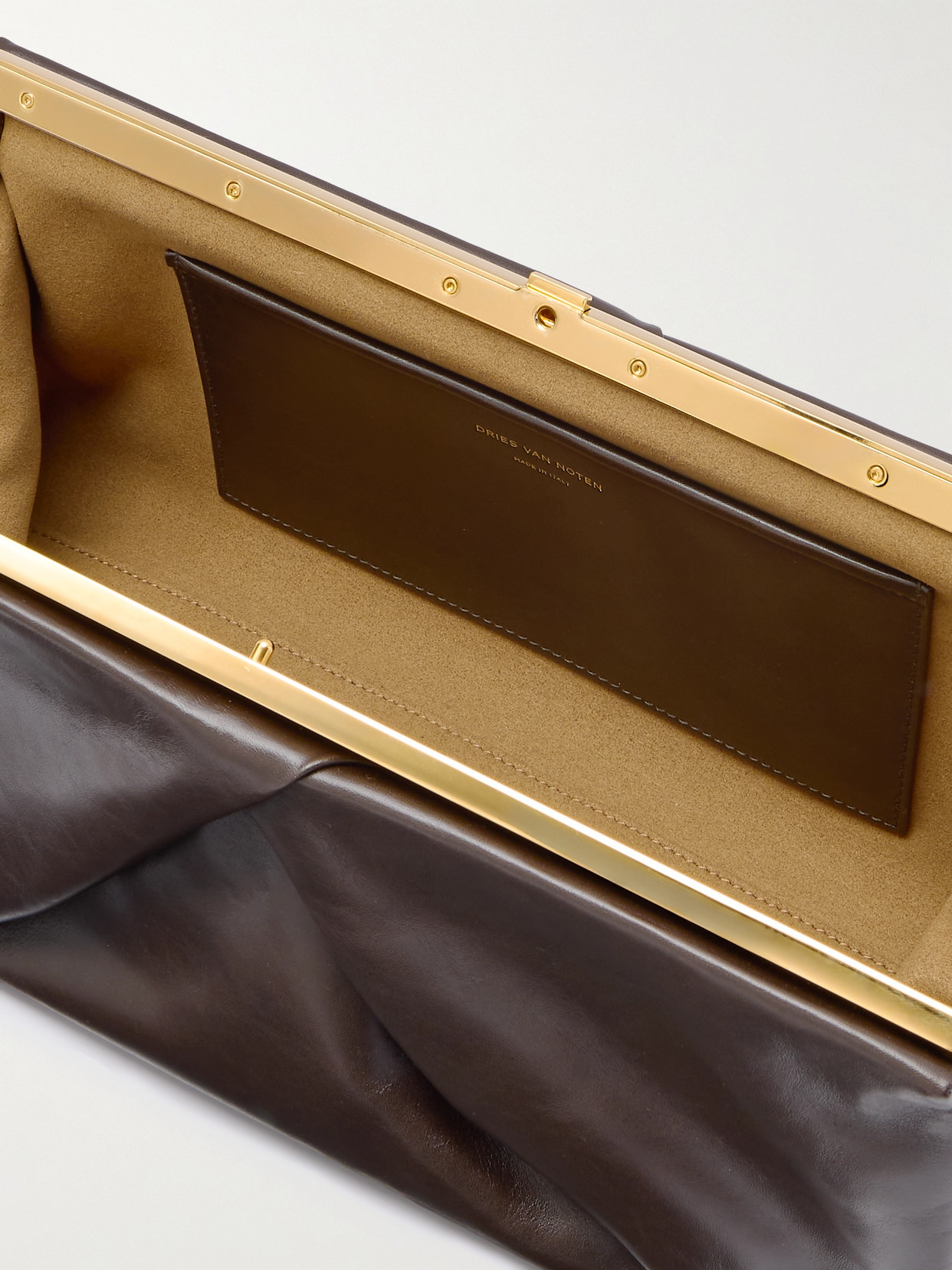 Dries Van Noten Logo Shoulder Bag In Gray