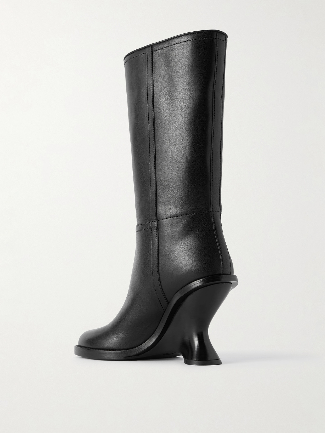 Dries Van Noten Curved Wedge Heel Boots Boots And Ankle Boots Black In Black