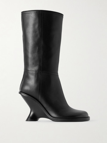 Dries Van Noten Leather wedge boots