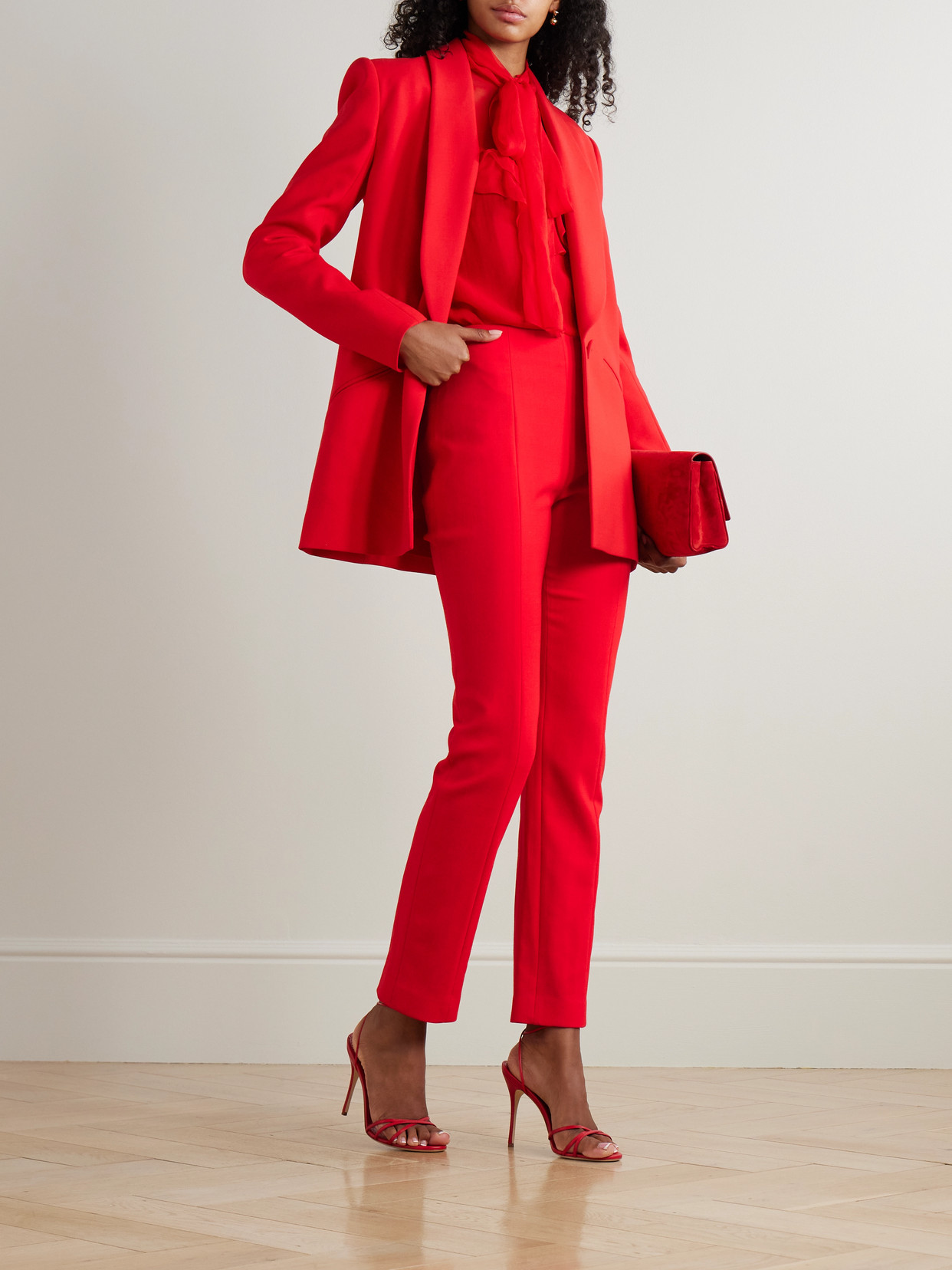 Carolina Herrera Emilie Wool-blend Skinny Pants