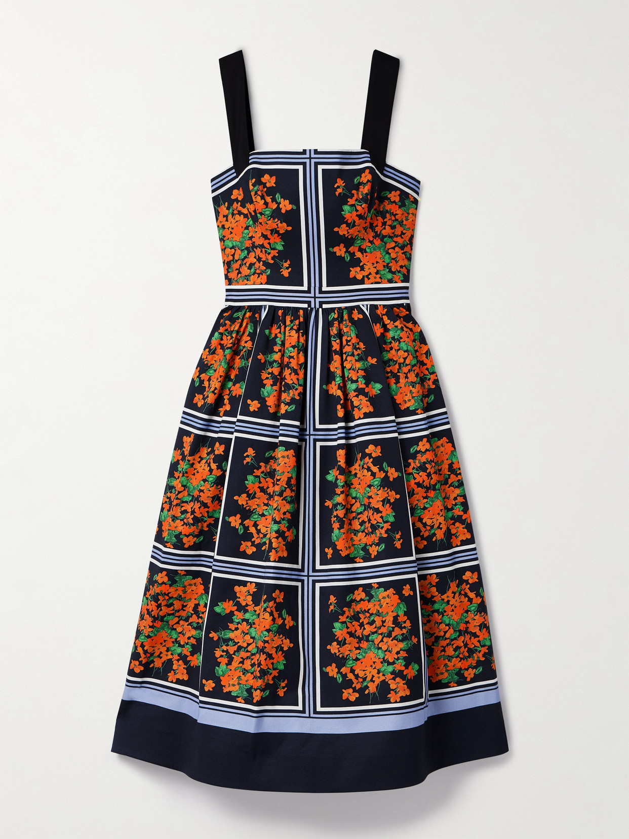 Carolina Herrera Printed Faille Midi Dress