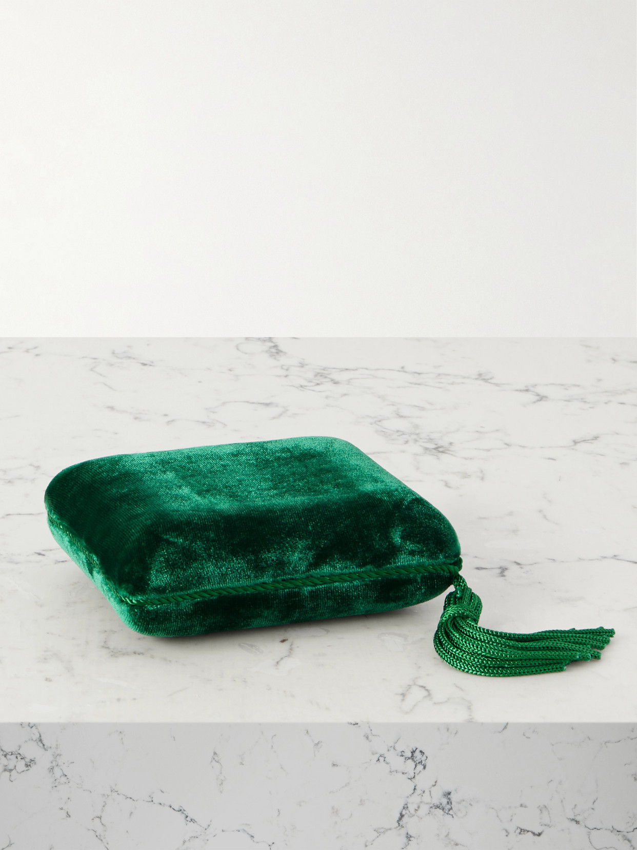 Sophie Bille Brahe - Tasseled Velvet Jewelry Case - Green
