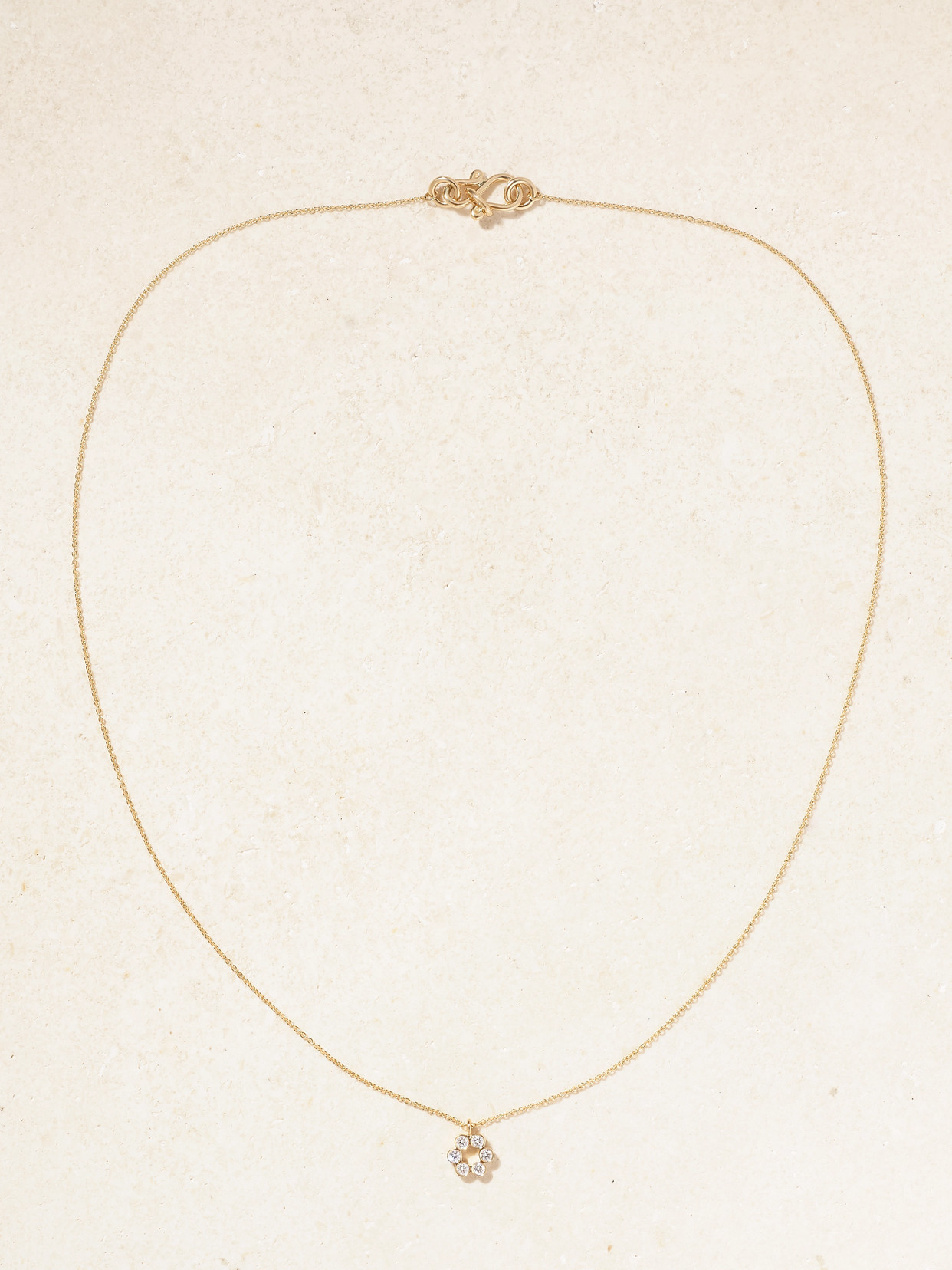 Sophie Bille Brahe Luna 18-karat Recycled Gold Diamond Necklace