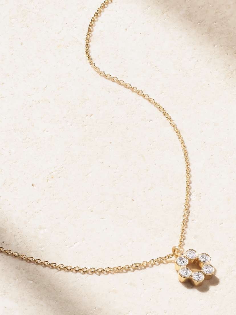 Sophie Bille Brahe Luna 18-karat Recycled Gold Diamond Necklace