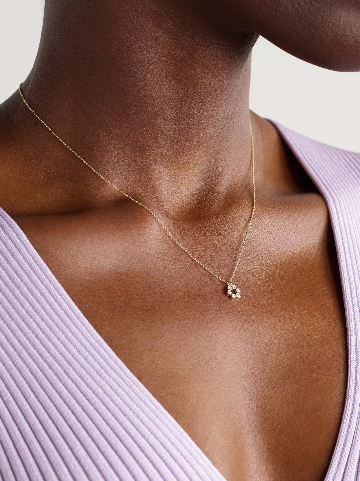 Sophie Bille Brahe Luna 18-karat Recycled Gold Diamond Necklace