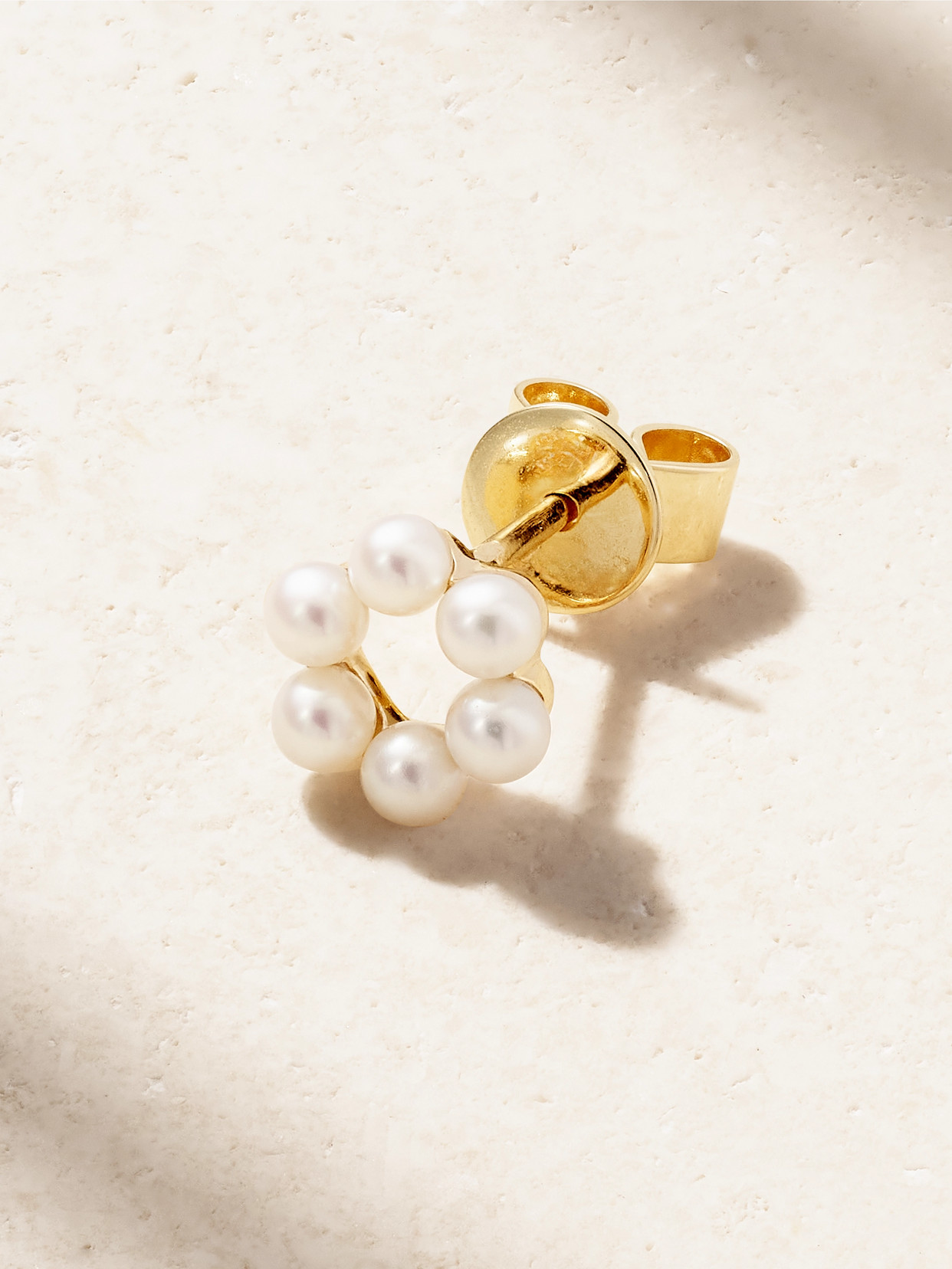 Sophie Bille Brahe - Petite Luna 14-karat Recycled Gold Pearl Earrings - One size
