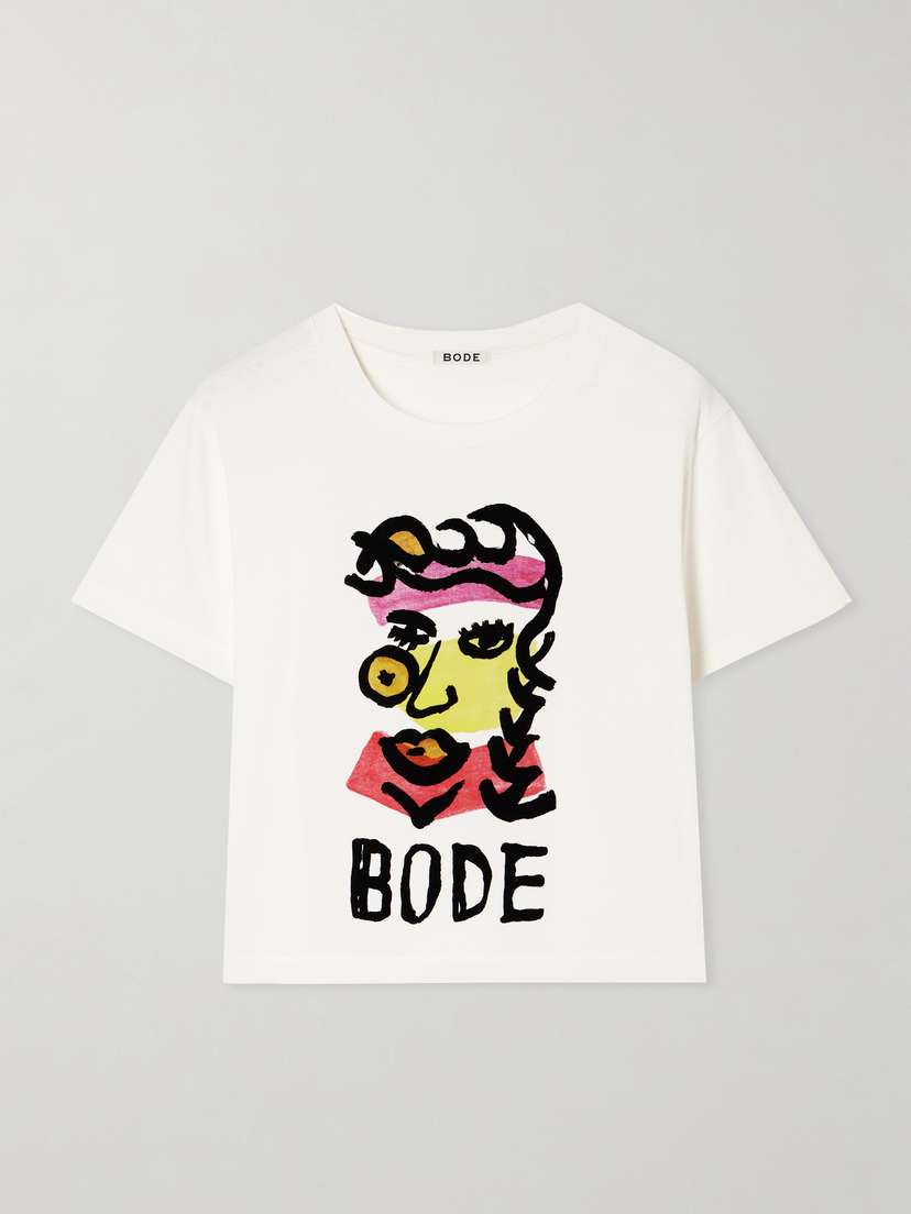BODE Visage Printed Cotton-jersey T-shirt