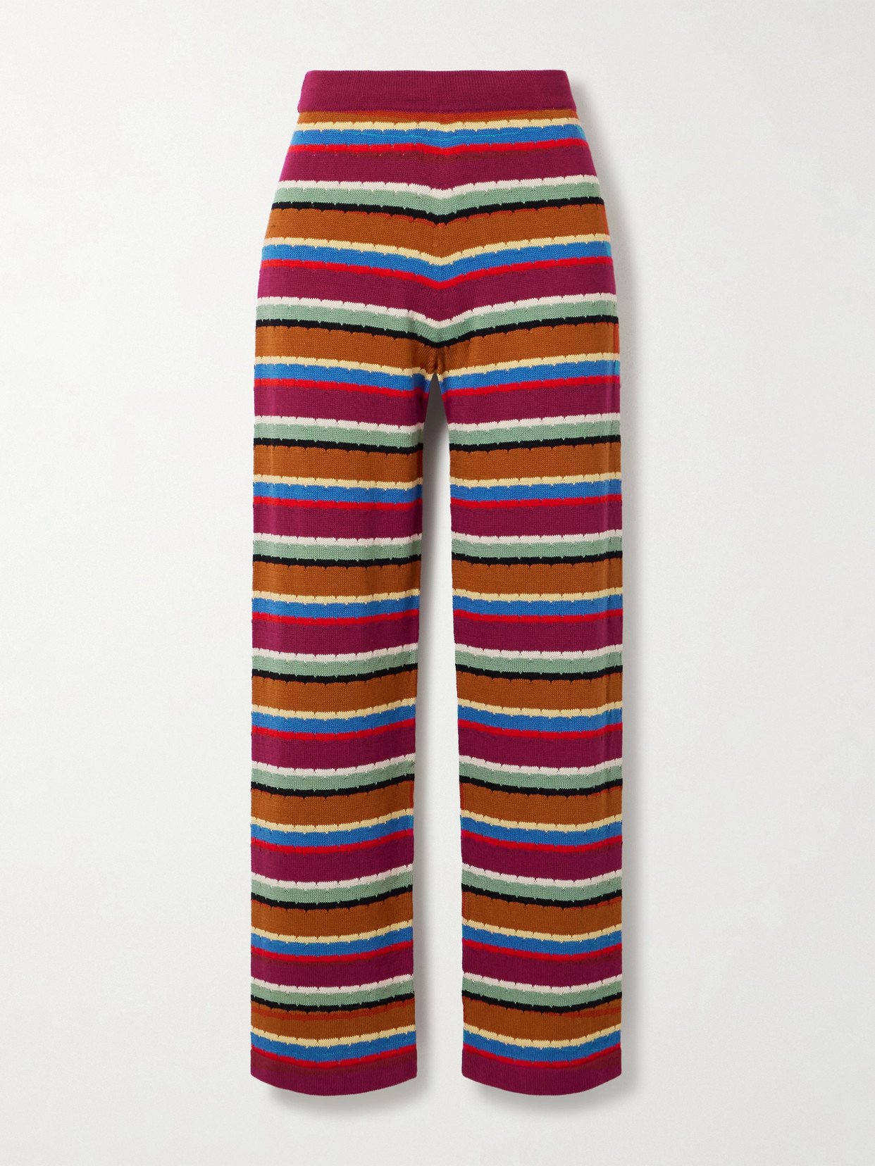 Bode Starkey Striped Cotton Straight-leg Pants In Multi