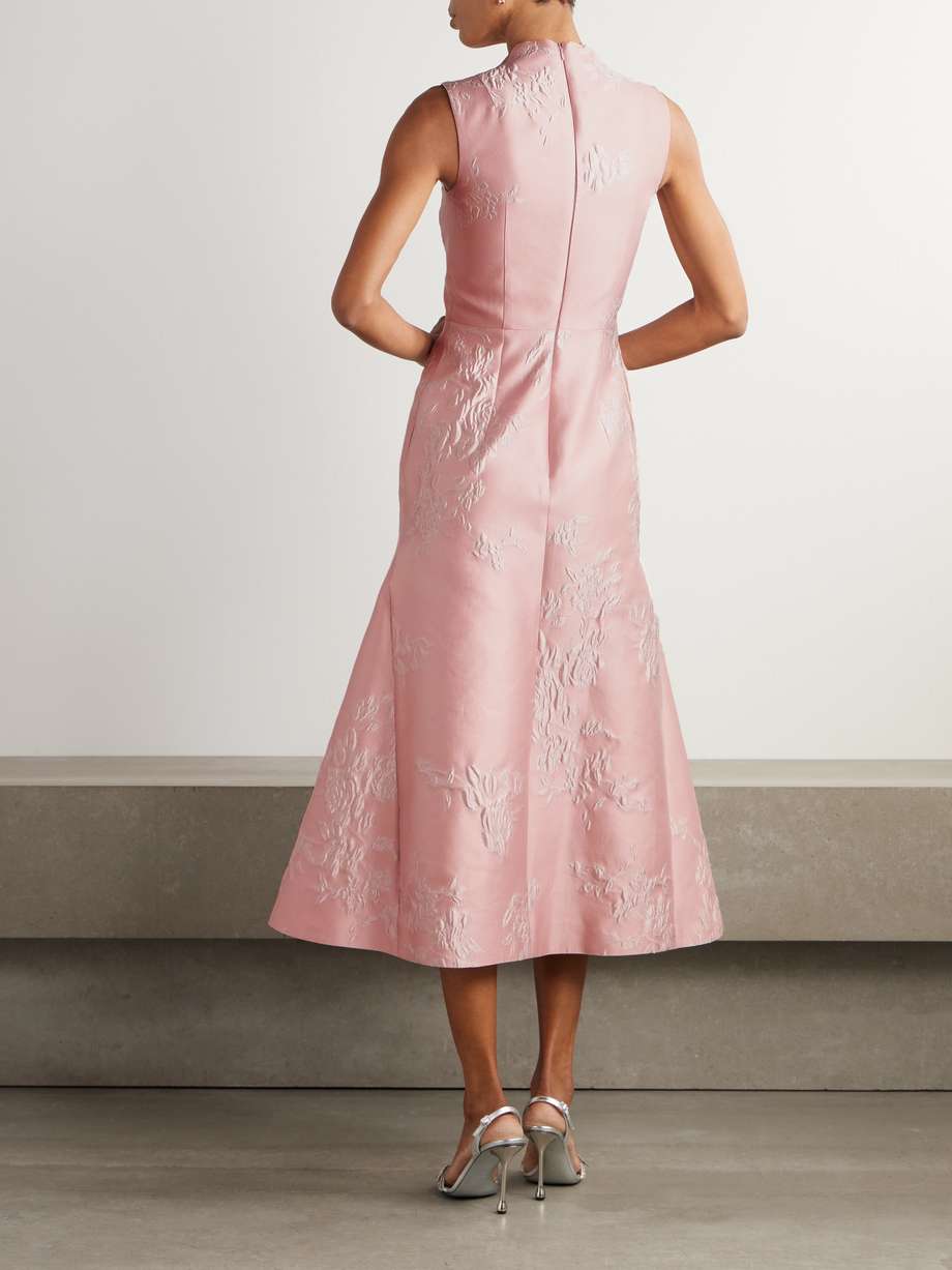 kissa jacquard midi dress