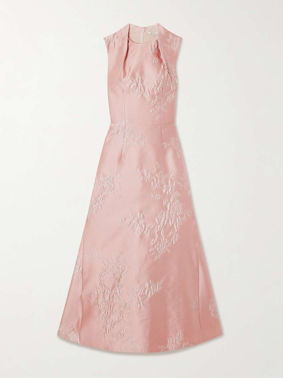 kissa jacquard midi dress