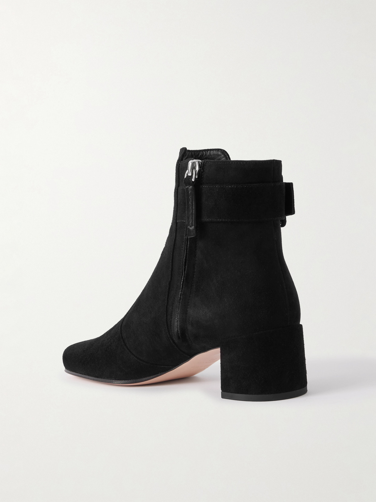 Roger Vivier Trs Vivier Suede Ankle Boots In Black