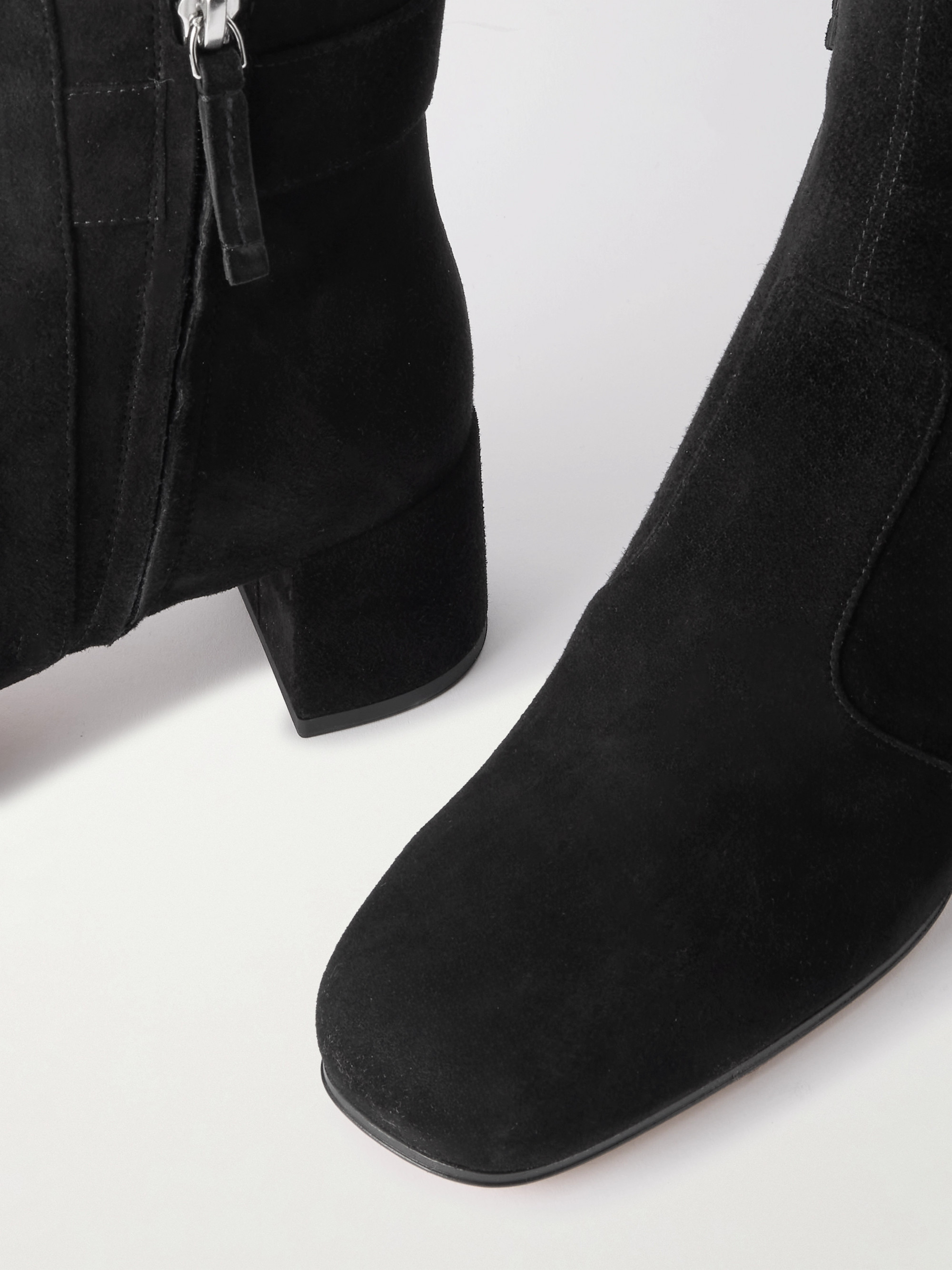 ROGER VIVIER Très Vivier Polly 45 buckled suede ankle boots