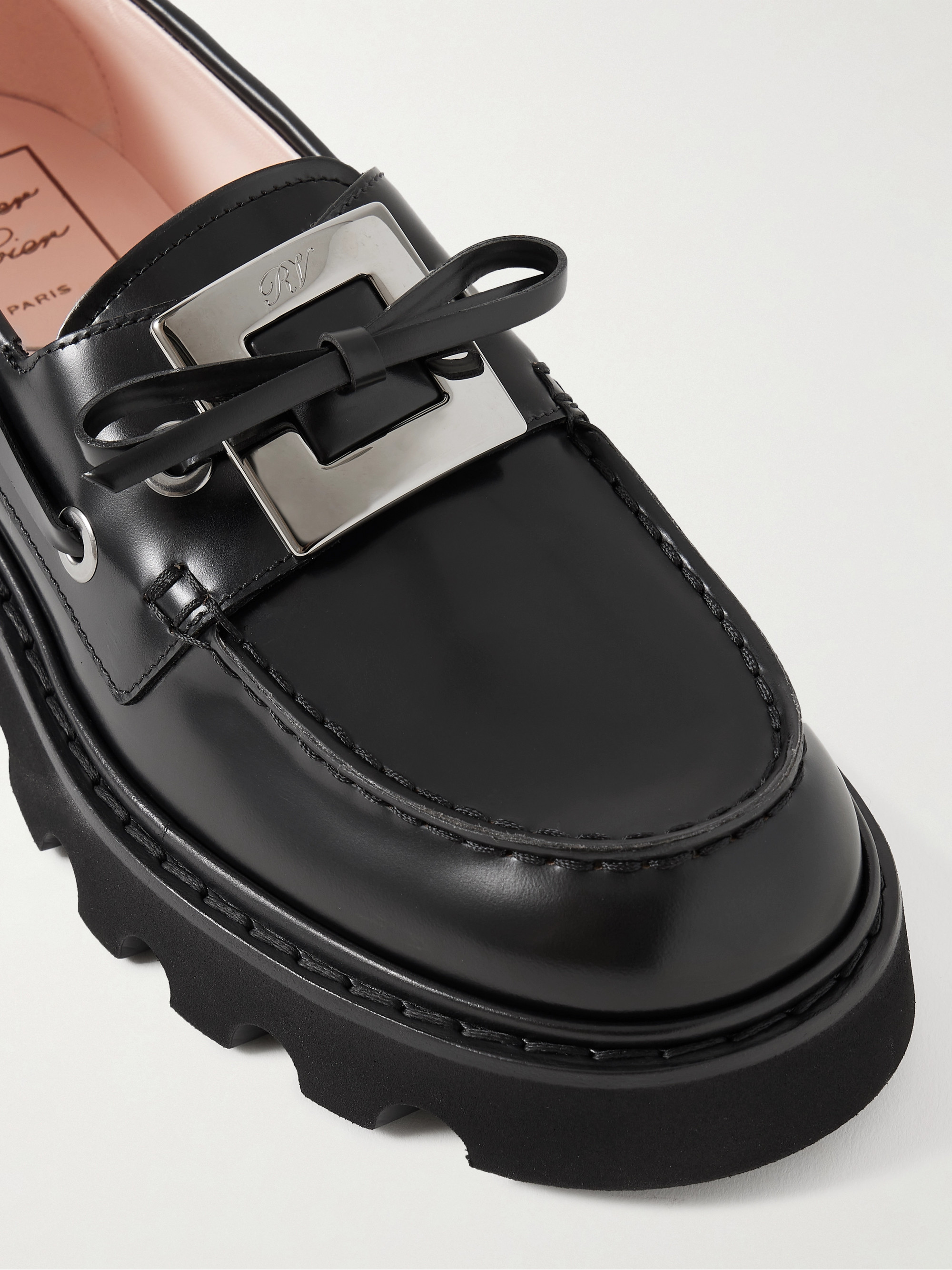 ROGER VIVIER - Viv Rangers buckled leather loafers | Plush