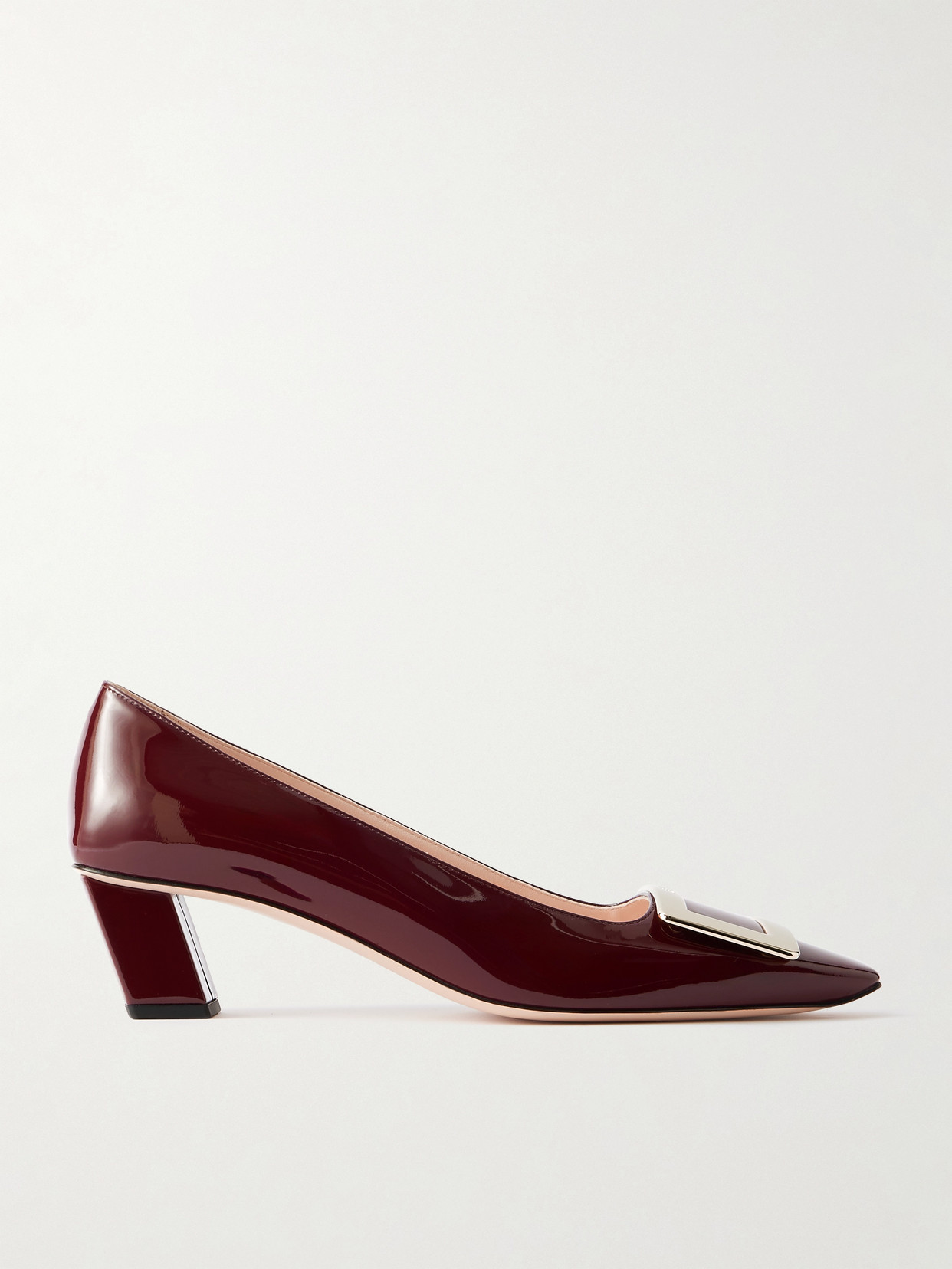 Roger Vivier Belle Vivier 45 Patent-leather Pumps In Burgundy