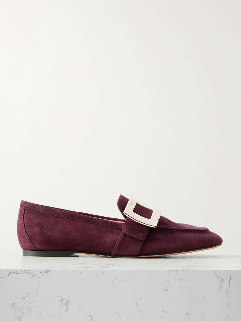 Roger Vivier Buckled Suede Loafers