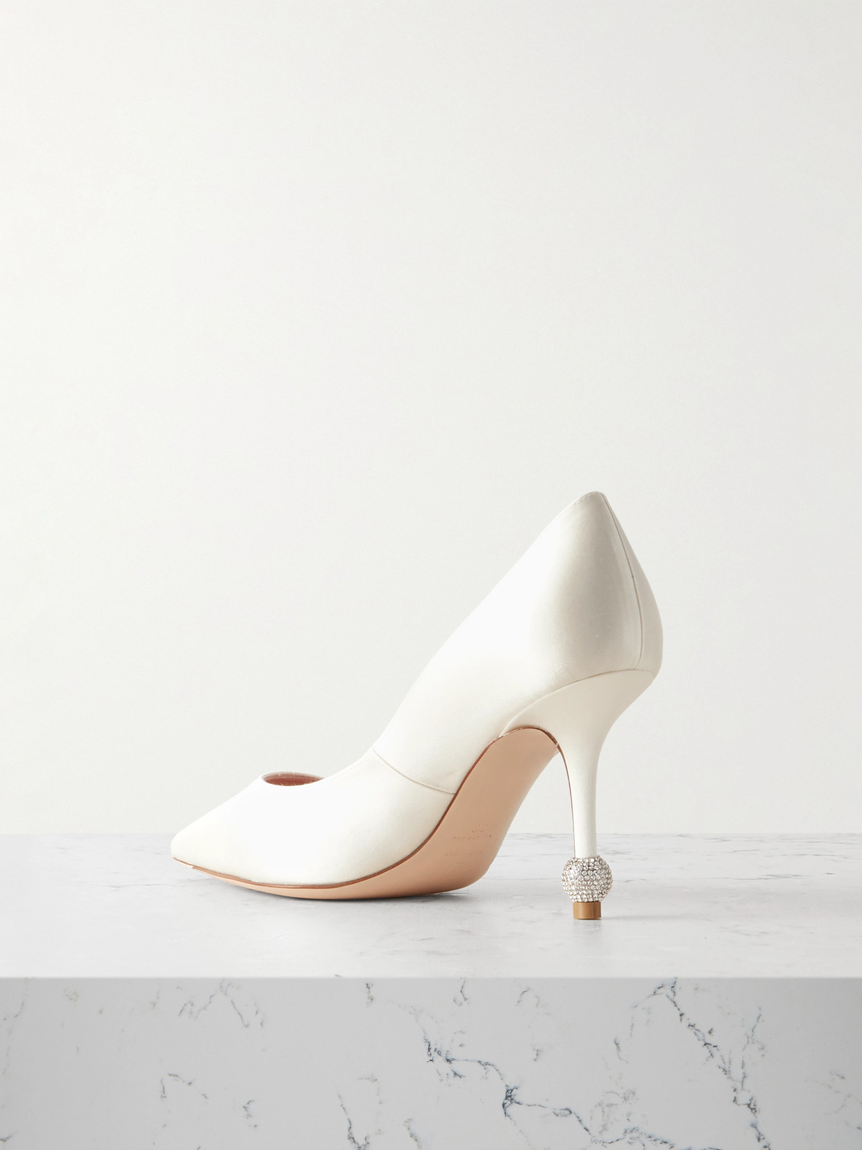 Marlene 85 Crystal-Embellished Pumps