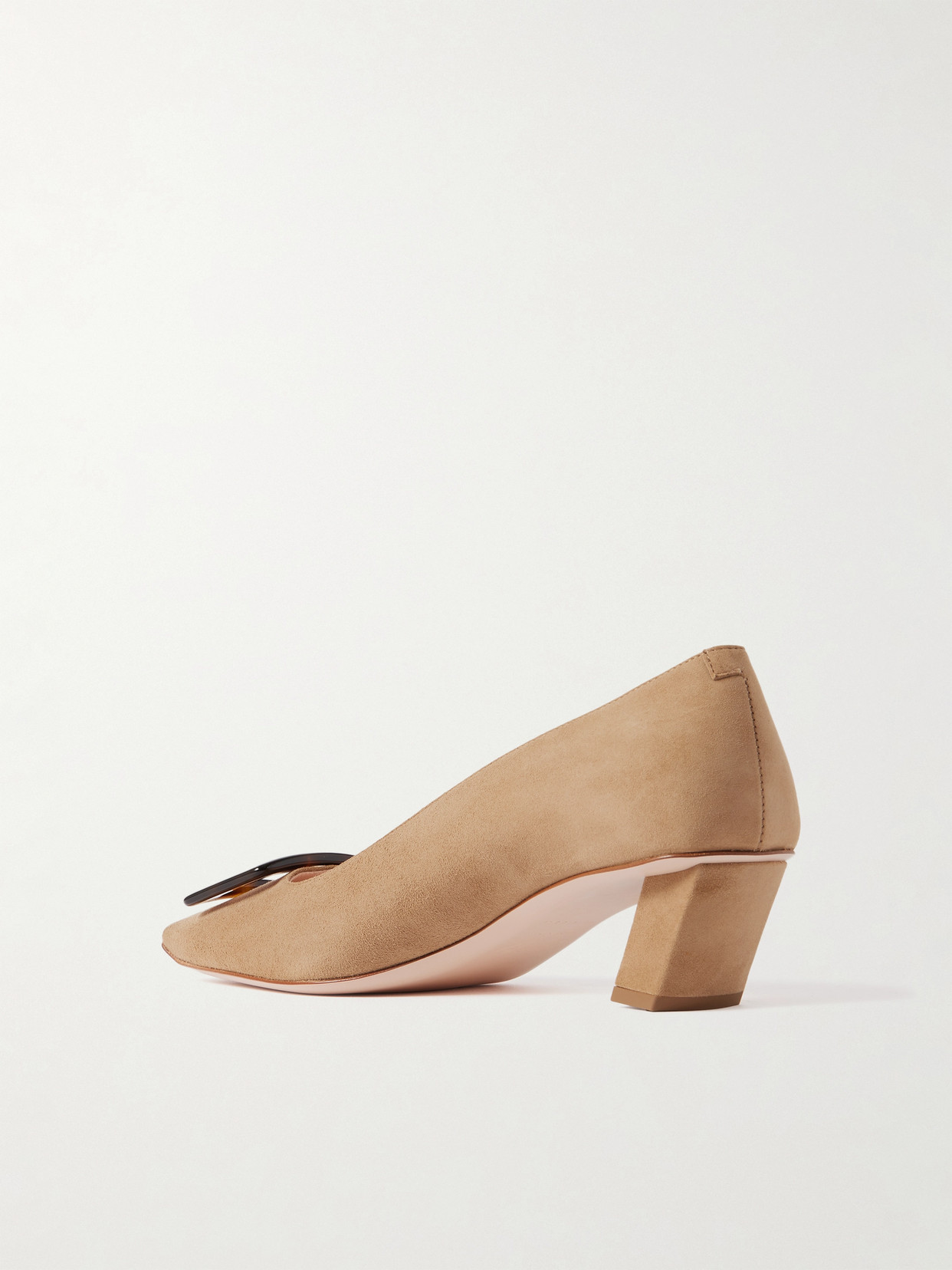 Roger Vivier Chic Block Heel Square Buckle Pumps