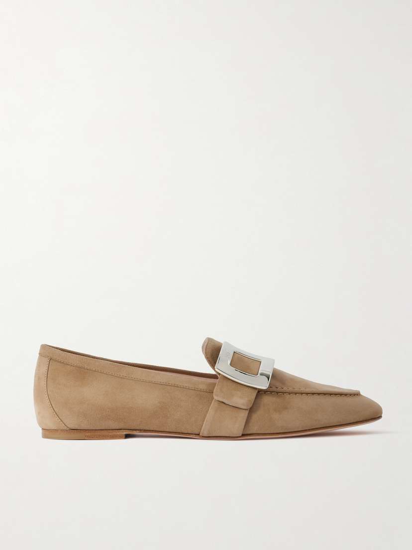 Roger Vivier Buckled Suede Loafers