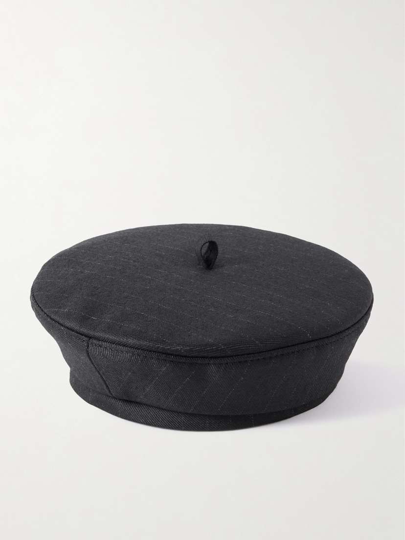 Ruslan Baginskiy Pinstriped Wool-blend Beret
