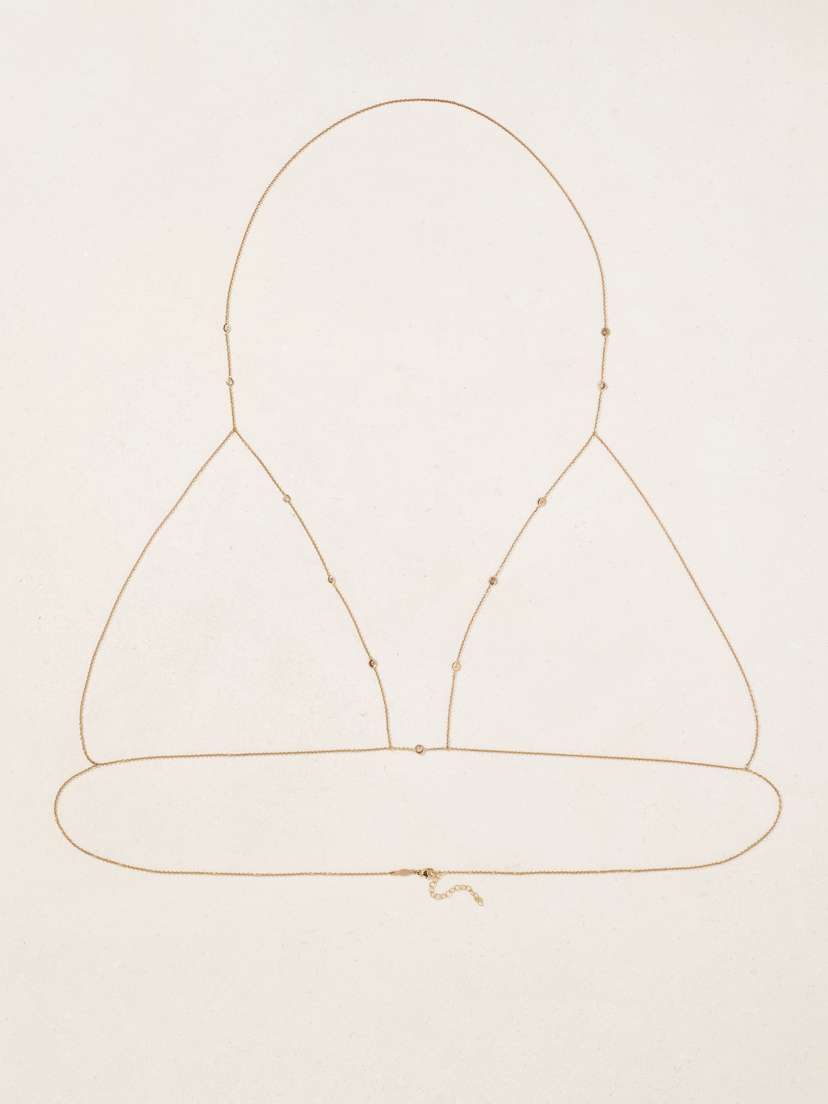 Jacquie Aiche 14-karat Gold Diamond Body Chain