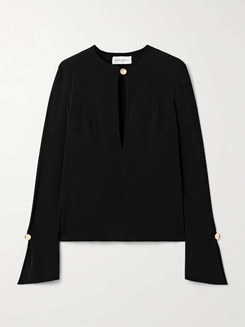 Brandon Maxwell The Marla Cutout Stretch-jersey Top