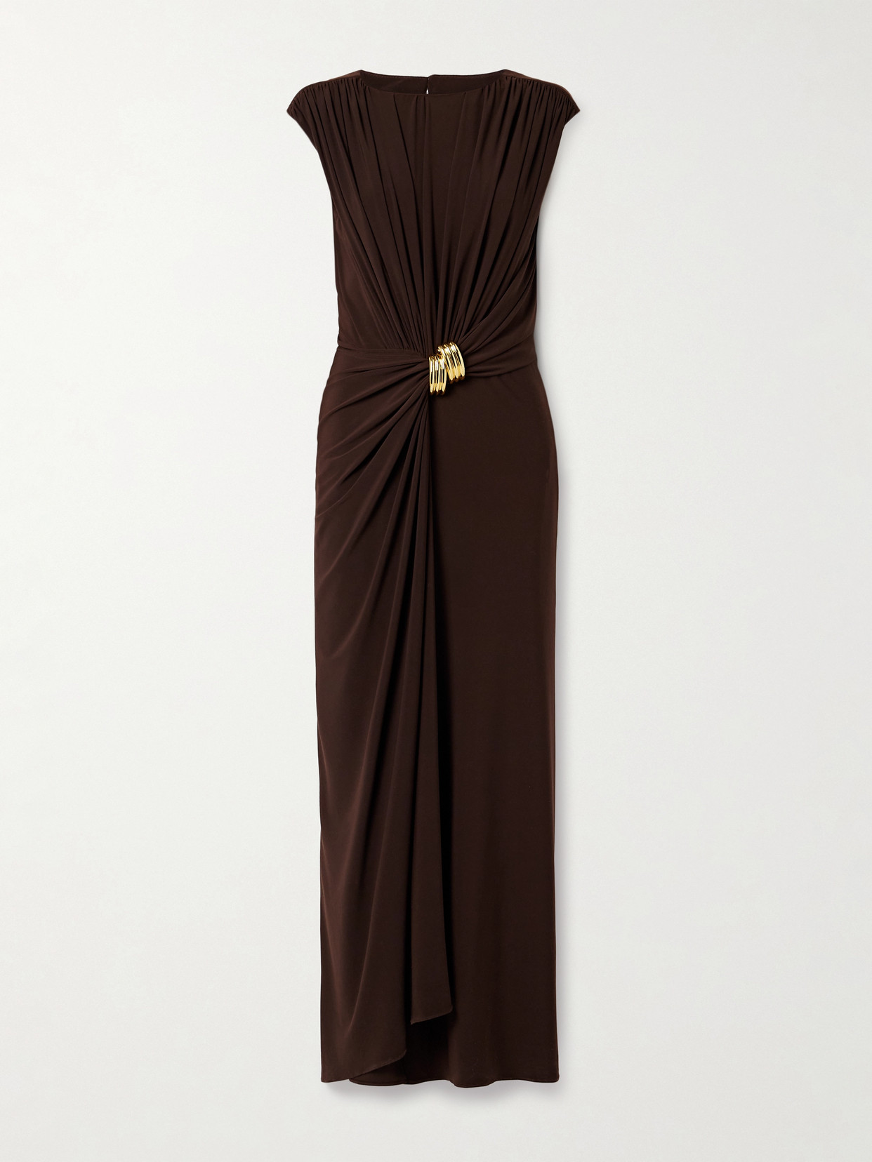 Brandon Maxwell The Serena Embellished Gathered Stretch-jersey Gown